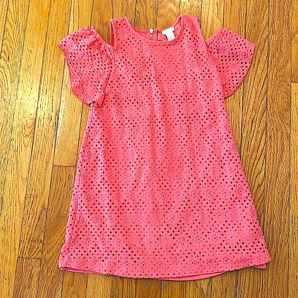 Pretty, coral cold shoulder dress by Forever 21